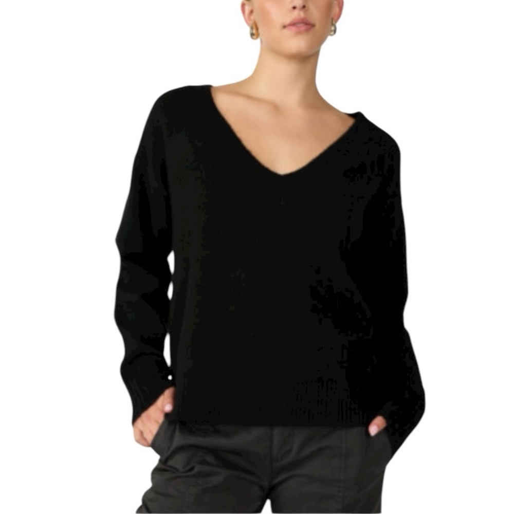 NWT Sanctuary Women’s Updated Classic V-Neck Sweater 100%‎ Cotton Fall Winter